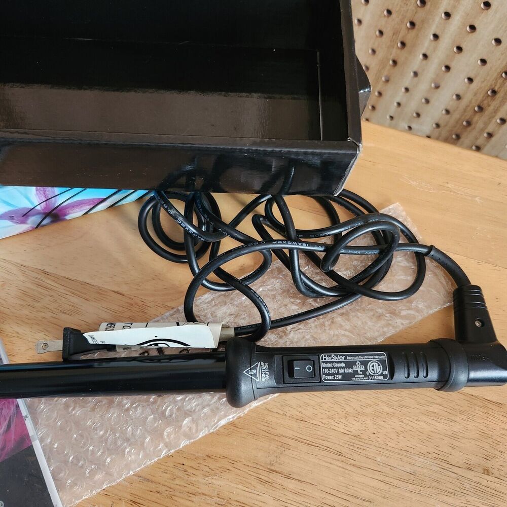 HerStyler Grande Pro Curling Iron Black 18-25mm-Great Gift Wand Curl - Picture 6 of 7
